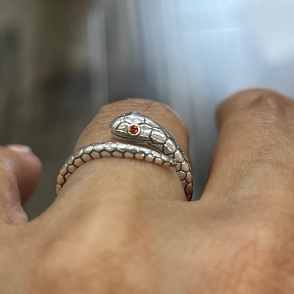 Sterling Silver Snake Ring size 5 6 7 8 9 10 11 - Picture 5 of 6